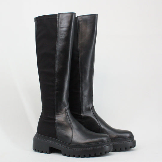 KMB CAMILLA Black Knee High Boots