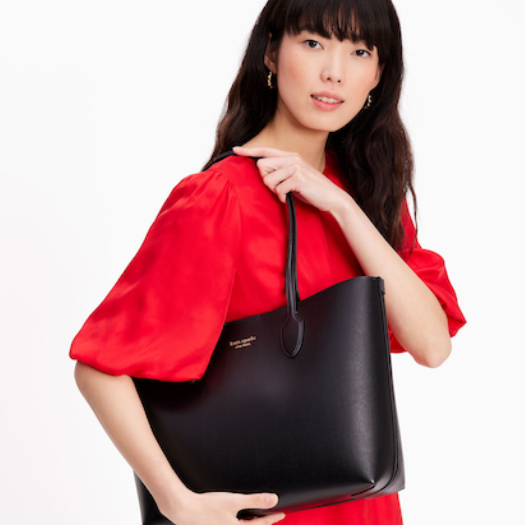 Black kate top spade tote
