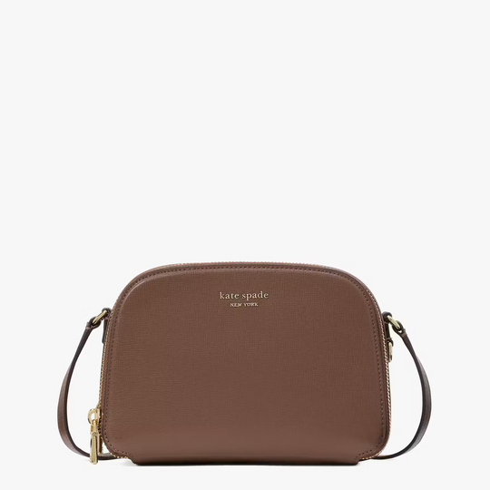 Kate Spade DEVIN Double Zip Dome Brown Crossbody