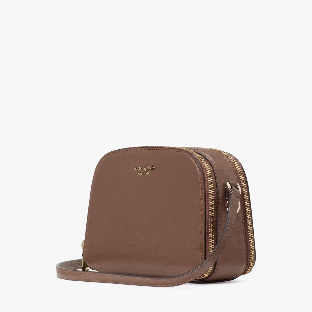 Kate Spade DEVIN Double Zip Dome Brown Crossbody