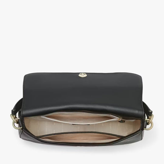 Kate Spade HUDSON Flap Black Shoulder Bag