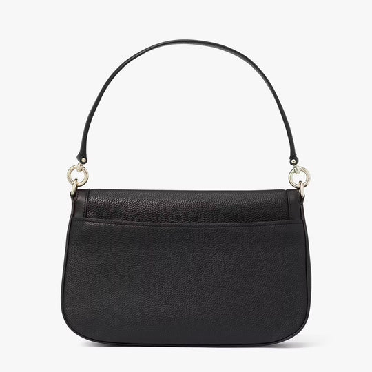 Kate Spade HUDSON Flap Black Shoulder Bag