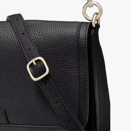 Kate Spade HUDSON Flap Black Shoulder Bag