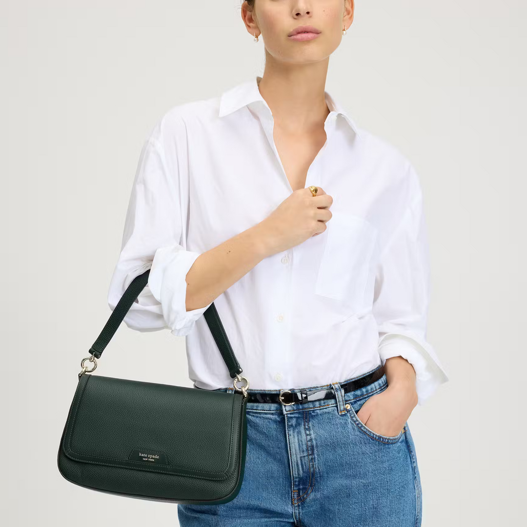 Kate Spade HUDSON Flap Northern Pine Shoulder Bag Gerry McGuire s