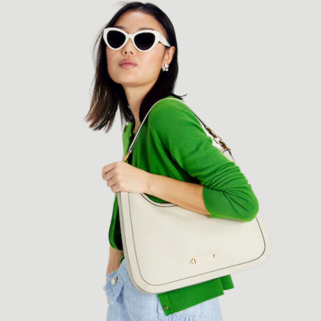 Kate Spade Halo White GRAMERCY HOBO Shoulder Bag