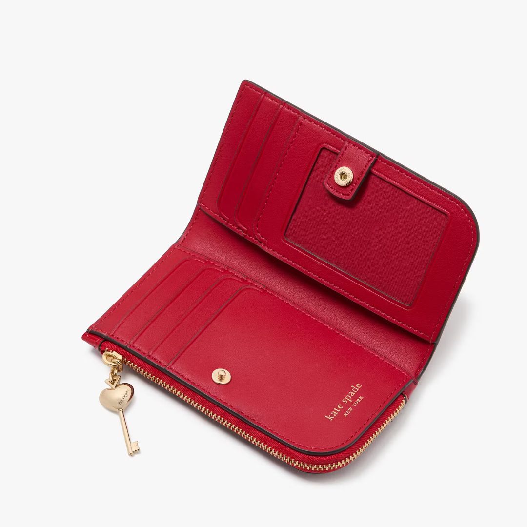 Kate Spade KEY TO MY HEART MANHATTAN Small Slim Bifold Wallet