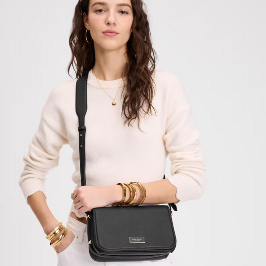 Kate Spade LIV Black Small Flap Crossbody