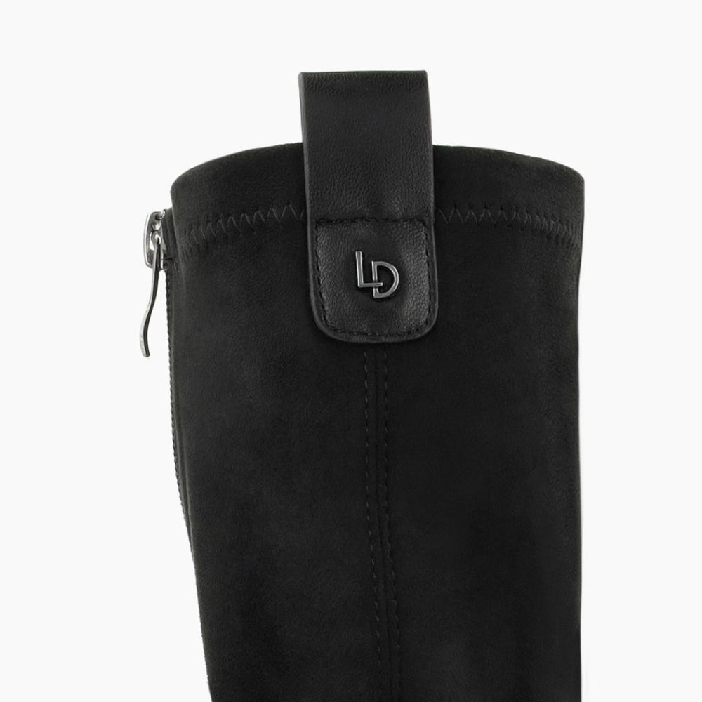 Lodi A-Halbor Black Suede Knee High Boots