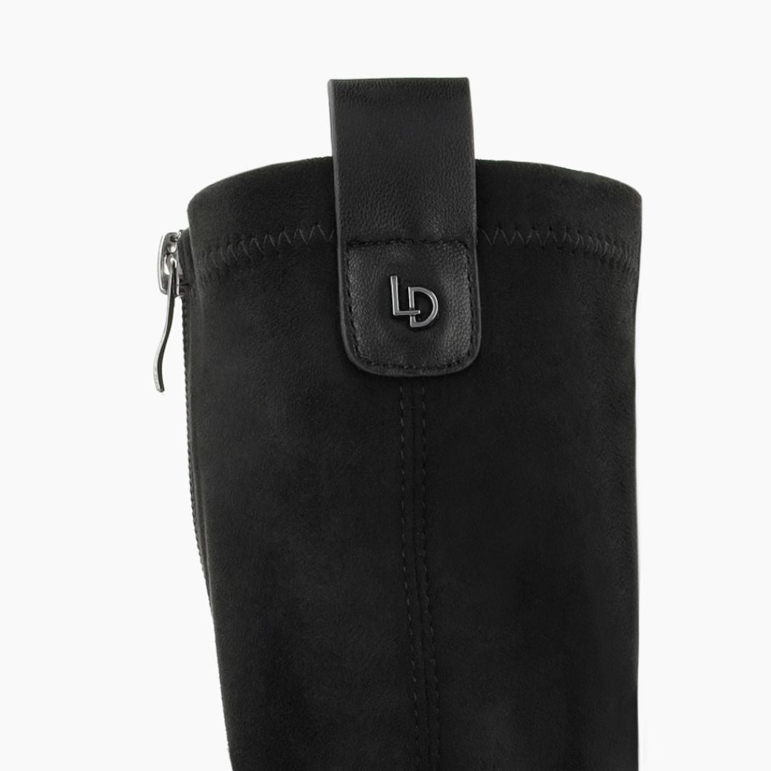 Lodi A-Halbor Black Suede Knee High Boots
