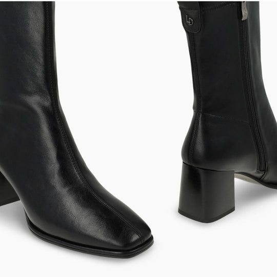 Lodi A-Heka Black Leather Ankle Boots