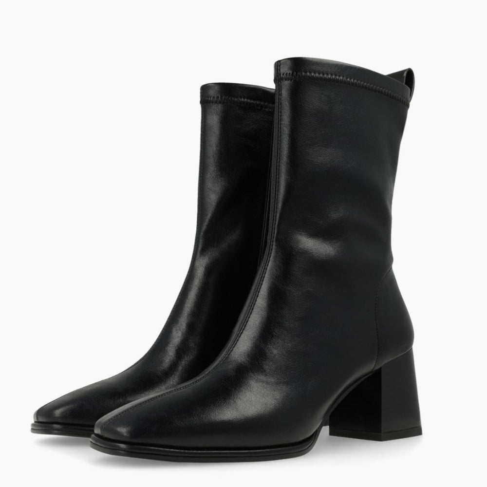 Lodi A-Heka Black Leather Ankle Boots