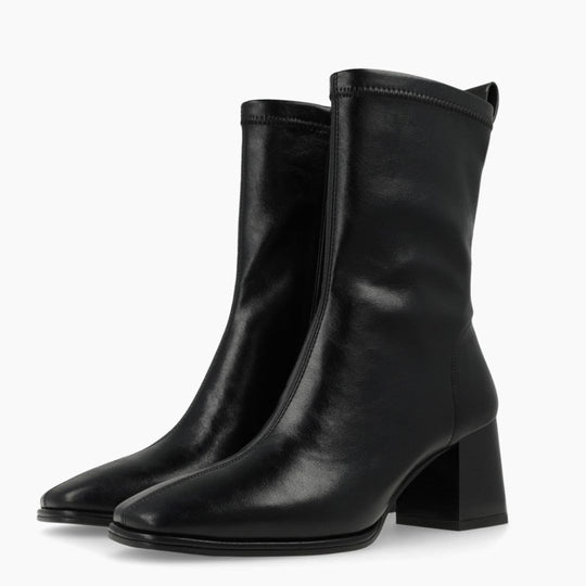 Lodi A-Heka Black Leather Ankle Boots
