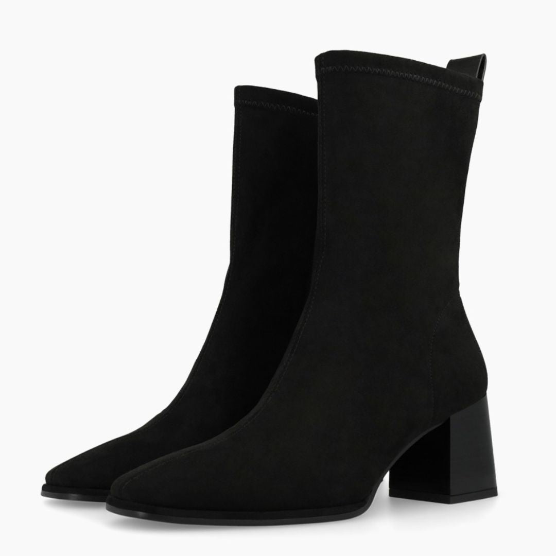 Lodi A-HEKA Black Suede Ankle Boots