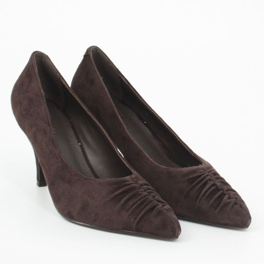 Lodi A-TAPI Brown Suede Court Shoes