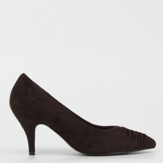 Lodi A-TAPI Brown Suede Court Shoes