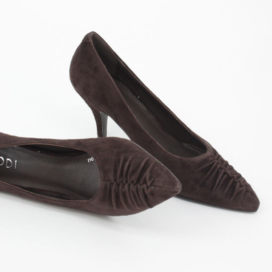Lodi A-TAPI Brown Suede Court Shoes