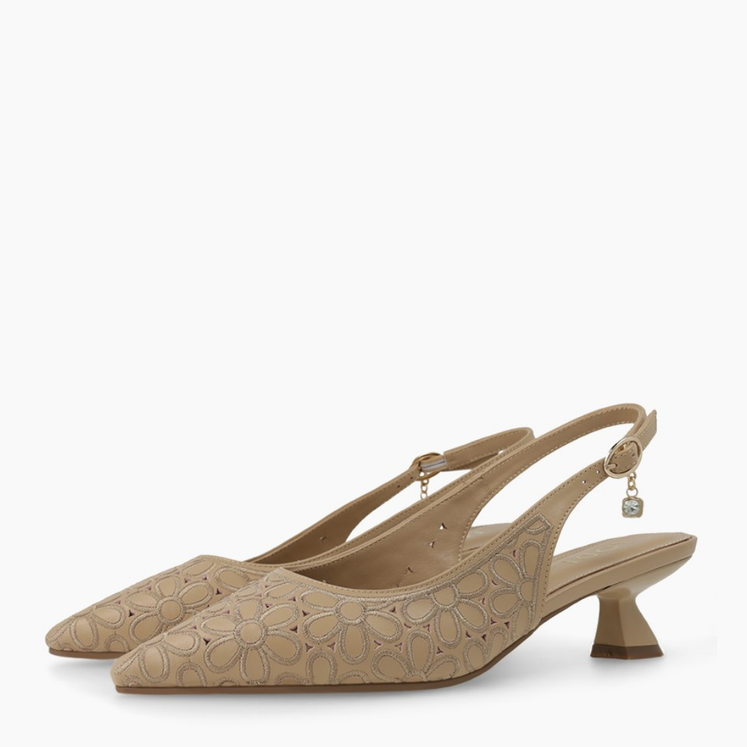 Lodi A-VINA Slingback Taupe Court Shoes