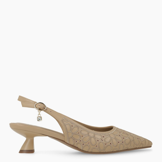 Lodi A-VINA Slingback Taupe Court Shoes
