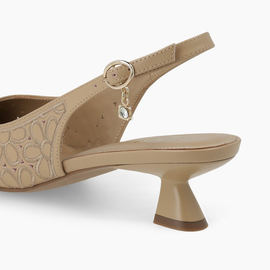 Lodi A-VINA Slingback Taupe Court Shoes