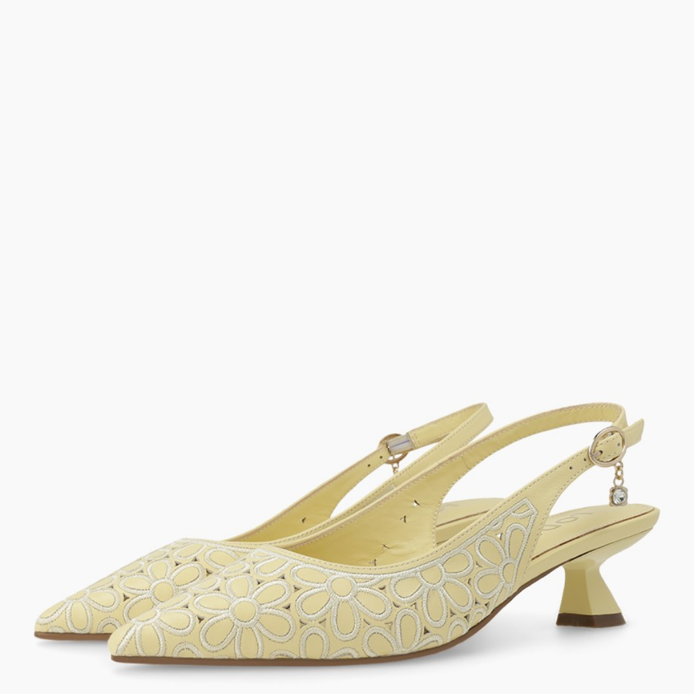 Lodi A-VINA Slingback Yellow Court Shoes