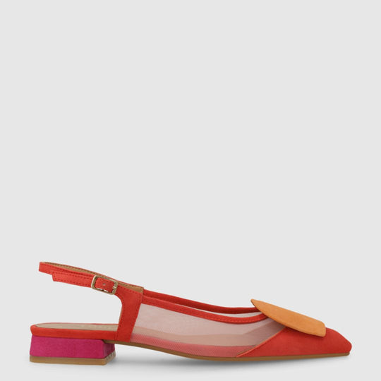 Lodi ABRO5264 Red Ballet Flat Pumps