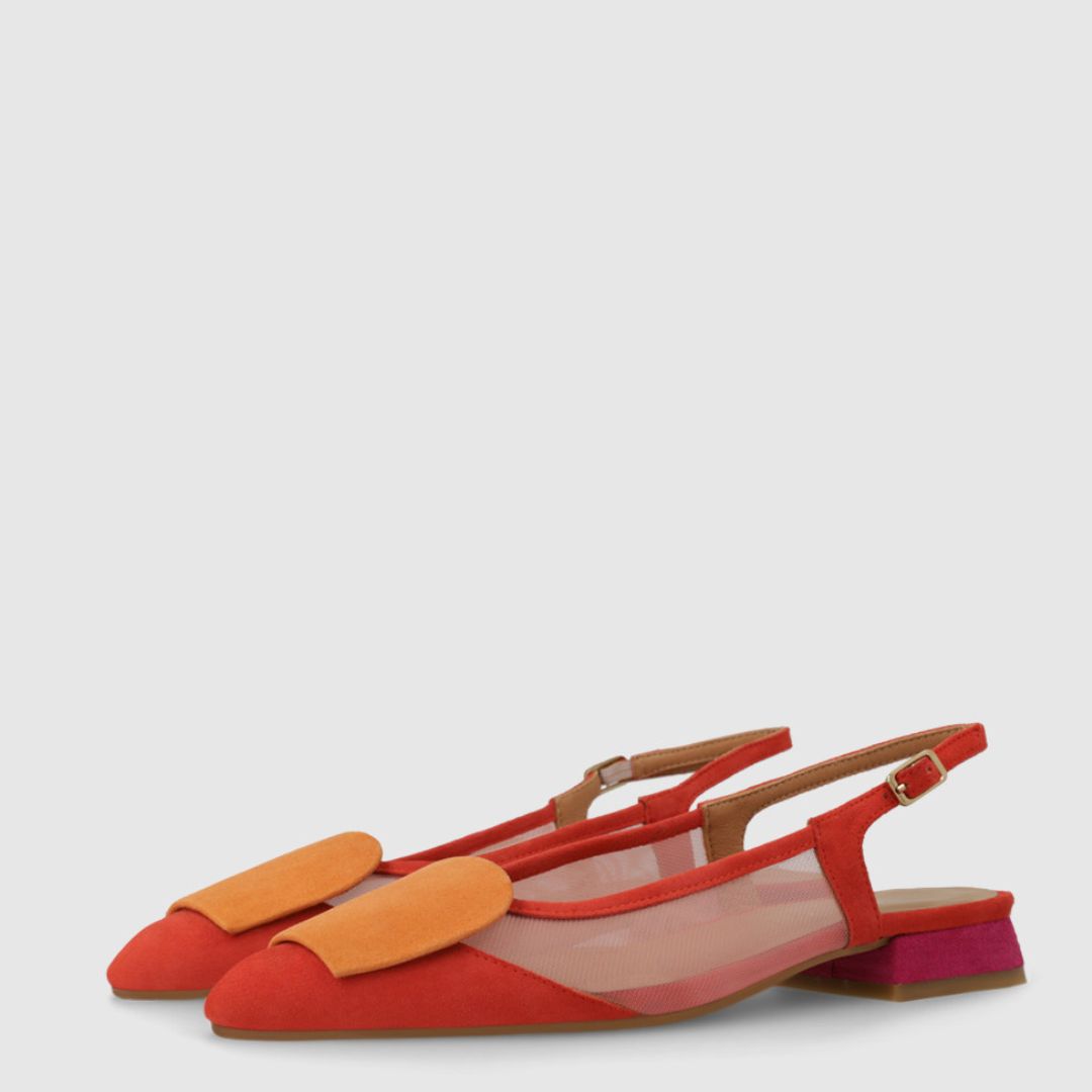 Lodi ABRO5264 Red Ballet Flat Pumps