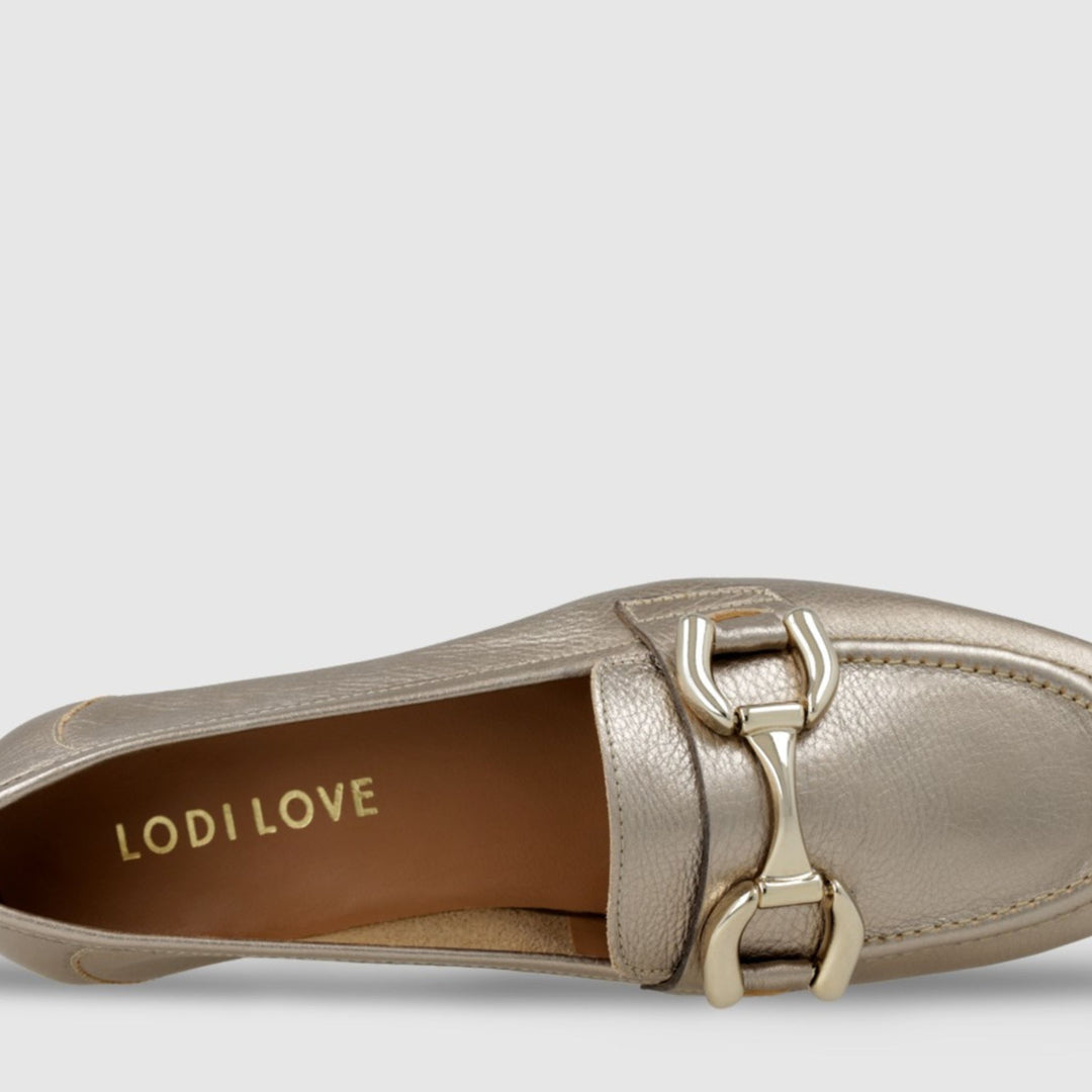 Lodi ALA4353 Gold Loafers
