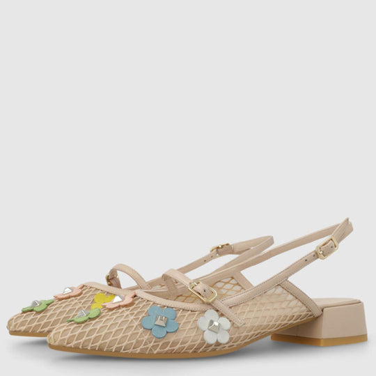 Lodi AMISANTI Beige Flat Pumps