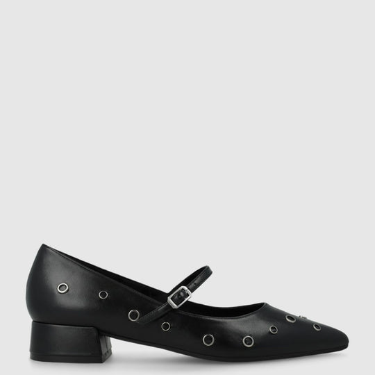 Lodi AMONIS Black Leather Pumps