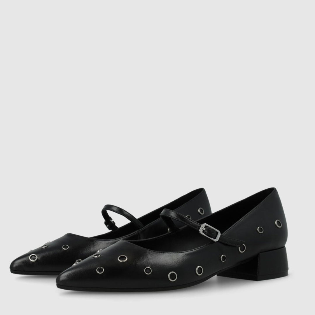 Lodi AMONIS Black Leather Pumps