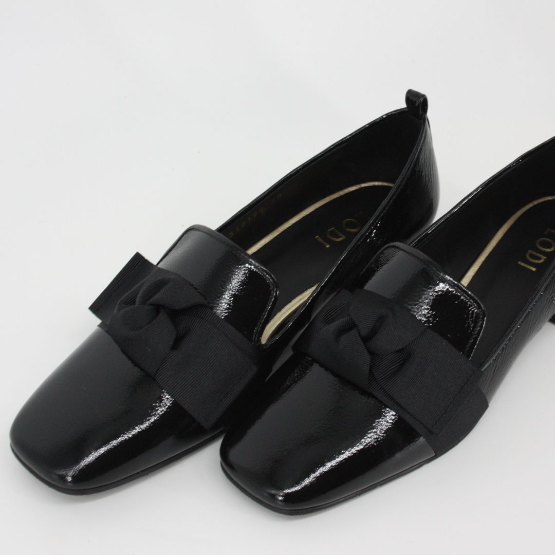 Lodi BELGA Black Leather Loafers