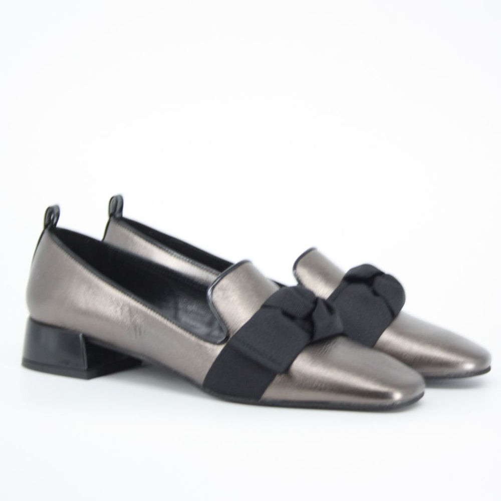 Lodi BELGA Studded Metallic Leather Loafers