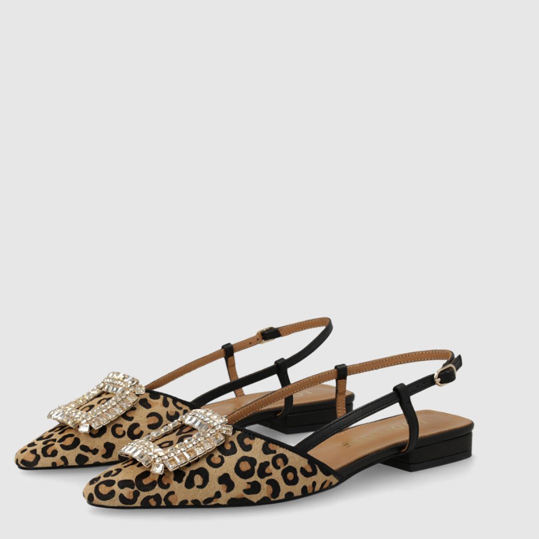 Lodi BO5504-P Leopard Ballet Flat Pumps