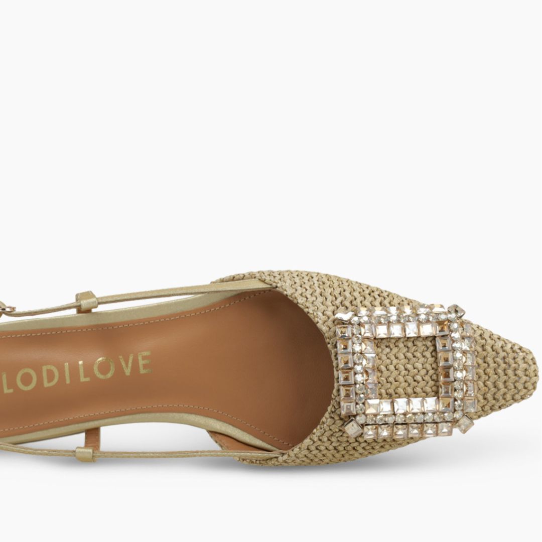 Lodi BO5504 Gold Ballet Flats