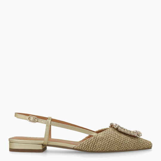 Lodi BO5504 Gold Ballet Flats