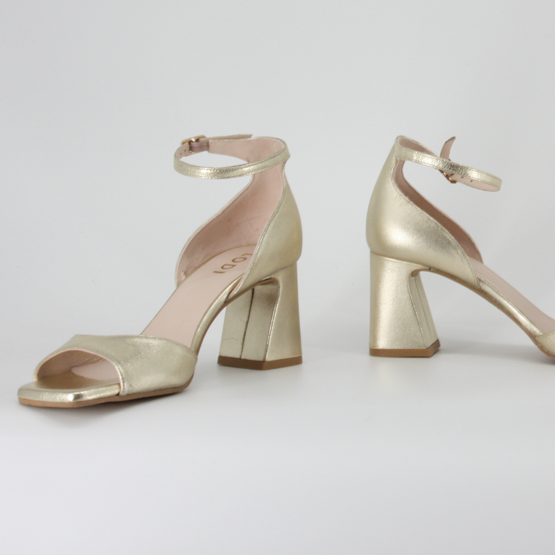 Lodi BONDO Gold Leather Sandals