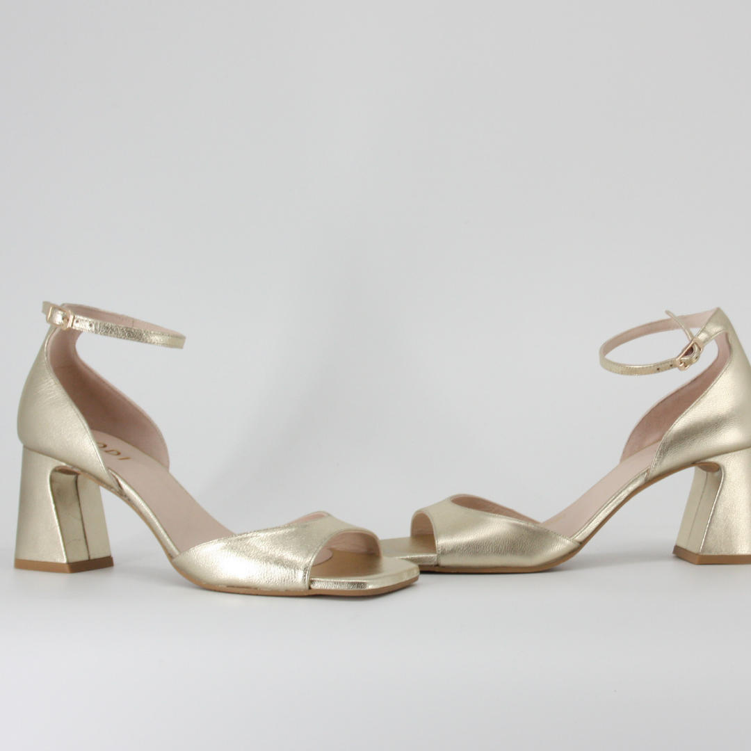 Lodi BONDO Gold Leather Sandals
