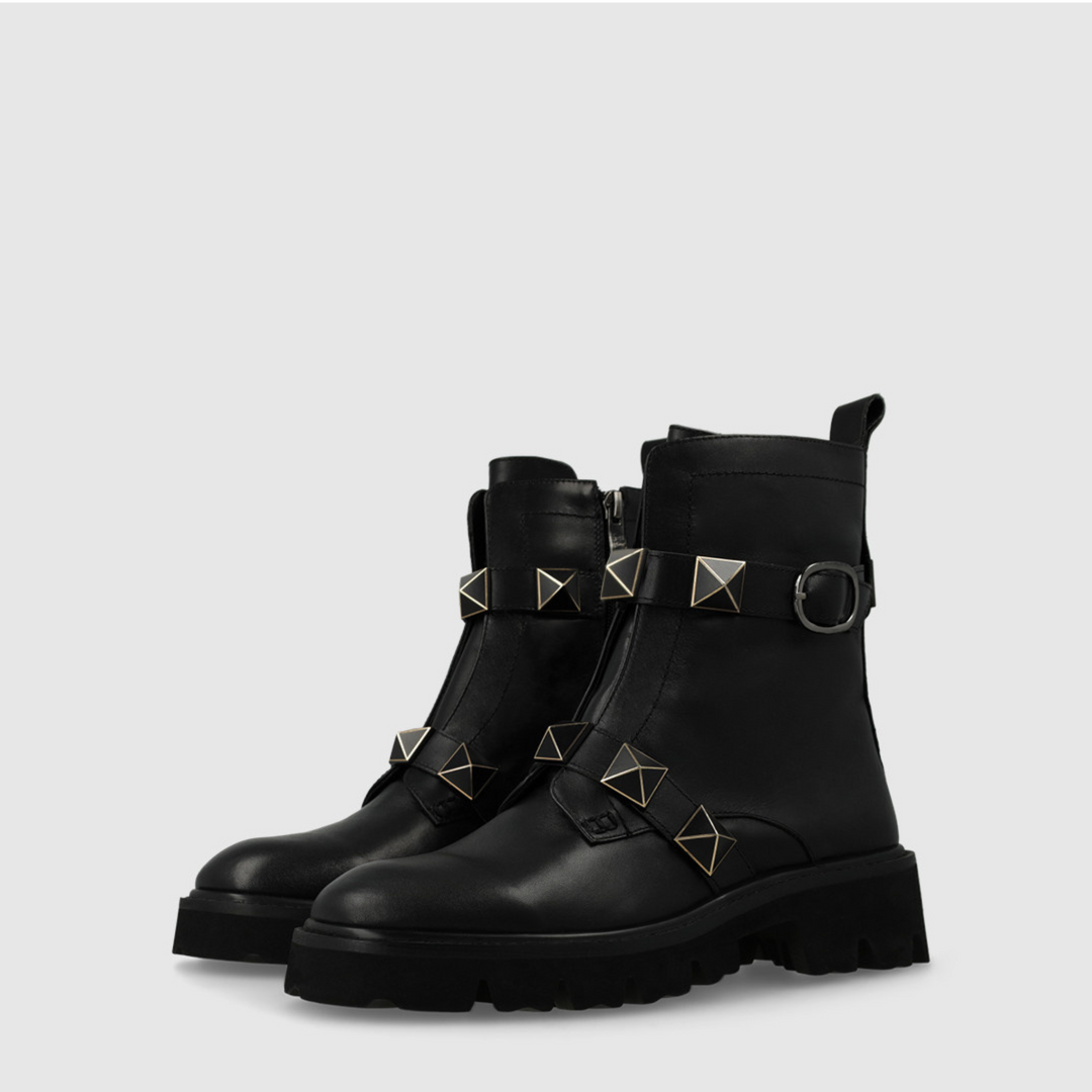 Lodi CENIR Black Leather Ankle Boots