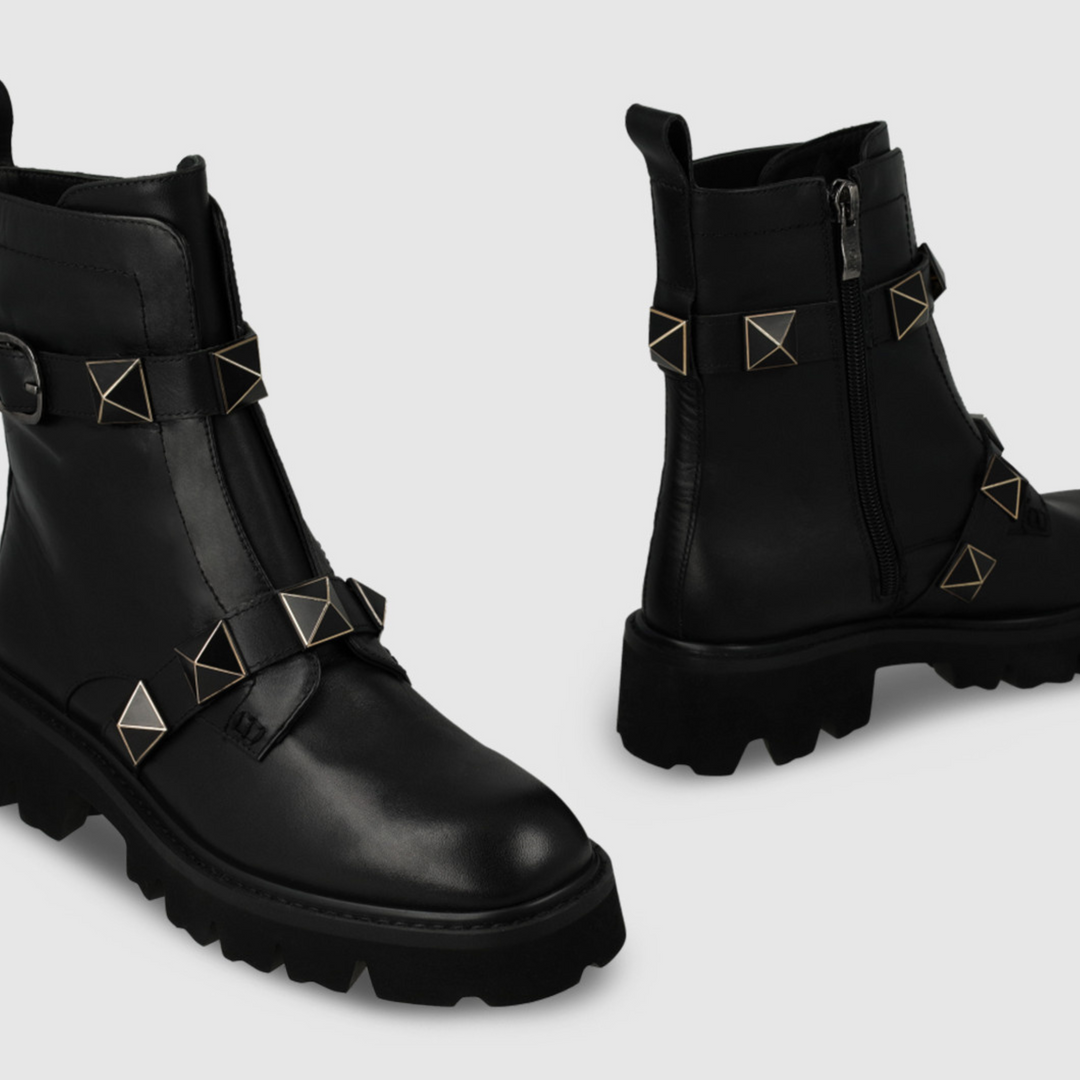 Lodi CENIR Black Leather Ankle Boots