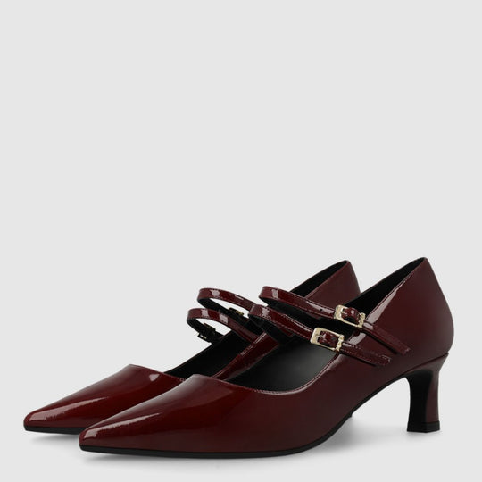 Lodi CHERINE Patent Burgandy Pumps