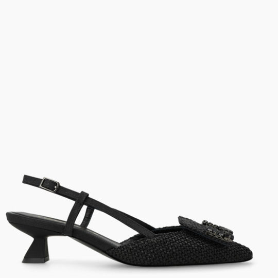 Lodi DA5502 Black Court Shoes