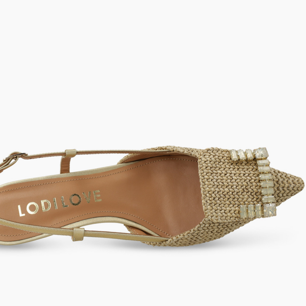 Lodi DA5502 Gold Court Shoes