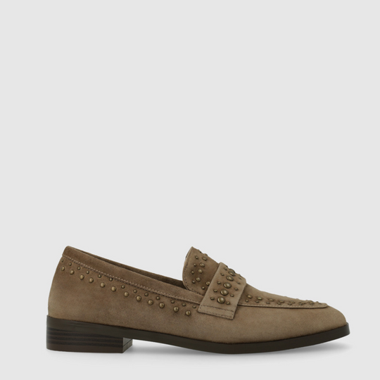 Lodi DOLI Beige Suede Loafers