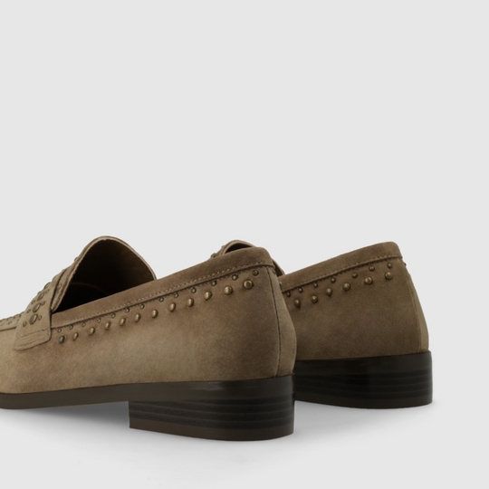 Lodi DOLI Beige Suede Loafers