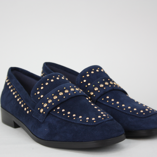 Lodi DOLI Navy Suede Loafers