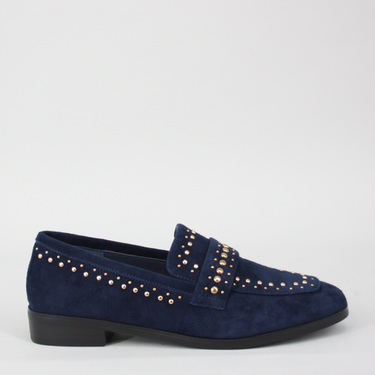 Lodi DOLI Navy Suede Loafers