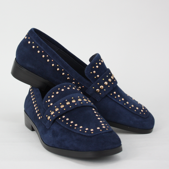 Lodi DOLI Navy Suede Loafers