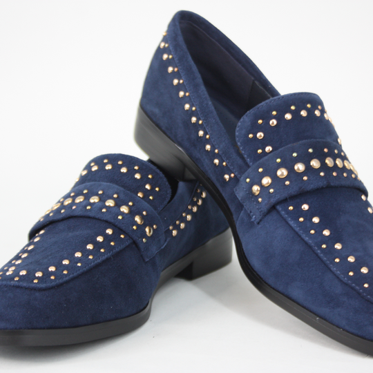 Lodi DOLI Navy Suede Loafers