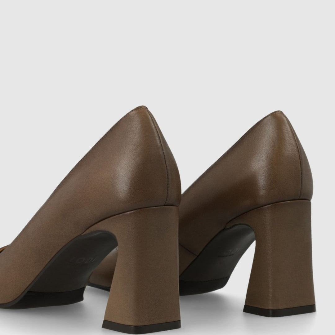 Lodi ELEIS Taupe Leather Pumps