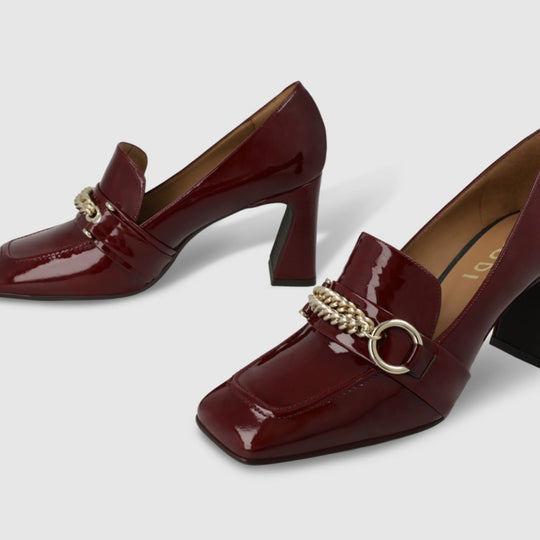 Lodi ELUDIS Burgandy Patent Loafers